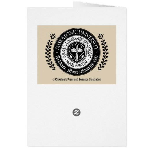 Lovecraft Greeting Card, Lovecraft Portrait (Back)