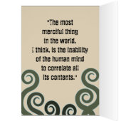 Lovecraft Greeting Card, Lovecraft Portrait (Inside (Left))