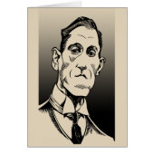 Lovecraft Greeting Card, Lovecraft Portrait (Front)