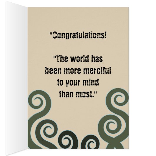 Lovecraft Greeting Card, Lovecraft Portrait (Inside (Right))