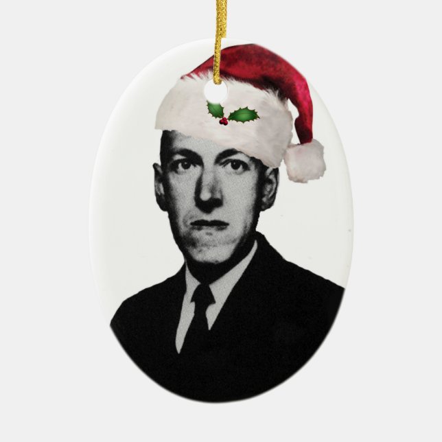Lovecraft Xmas Ceramic Ornament (Front)