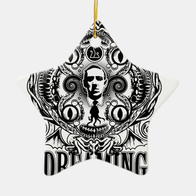Lovecraftian Dreams Ceramic Ornament (Front)