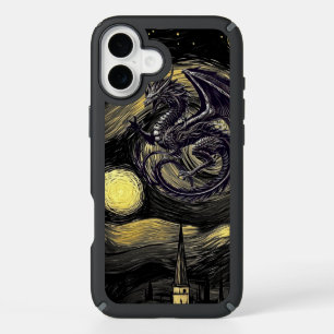 Lovecraftian Night Sky & Wyvern iPhone 16 Plus Case