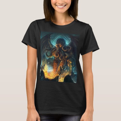 Lovecrafts Cthulhu classic design womens shirt