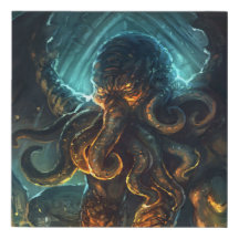 Lovecraft's Cthulhu faux wrapped canvas print