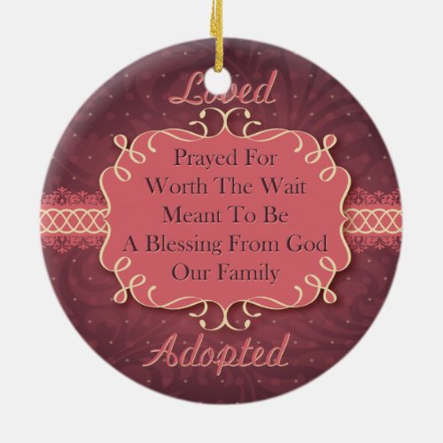 Loved Adopted Ceramic Ornament