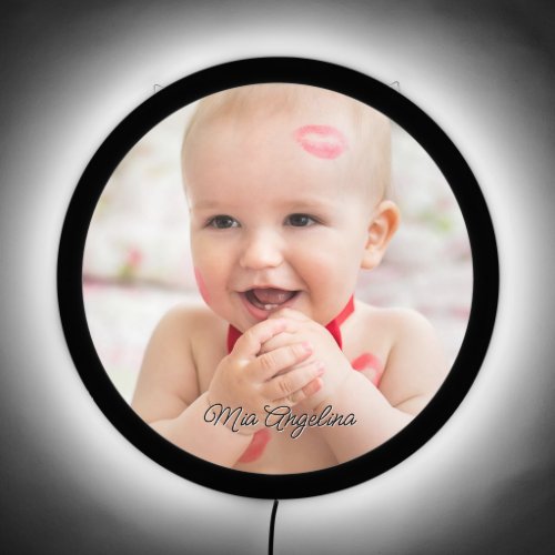 Loved and Adored Baby Picture LED Sign