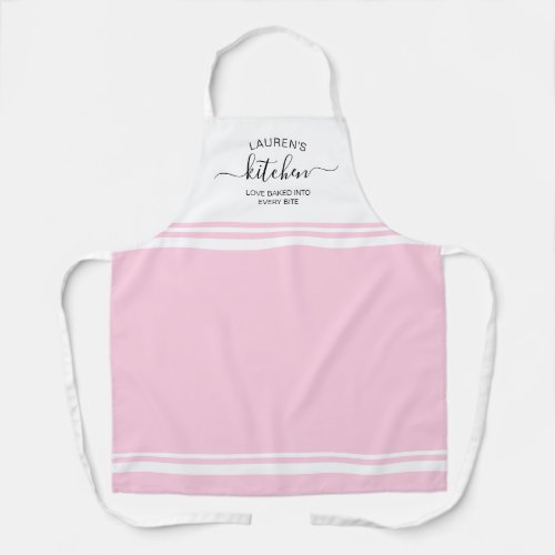 Loved Baked In Pink French Stripe Apron