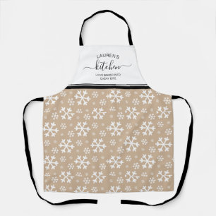 Loved Baked In Snowflake Holiday Apron
