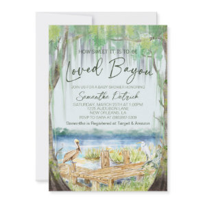 Loved Bayou Swamp Baby Shower Invitation