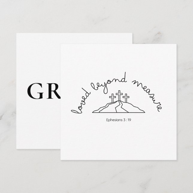 Loved Beyond Invitation Christian Card Faith (Front/Back)