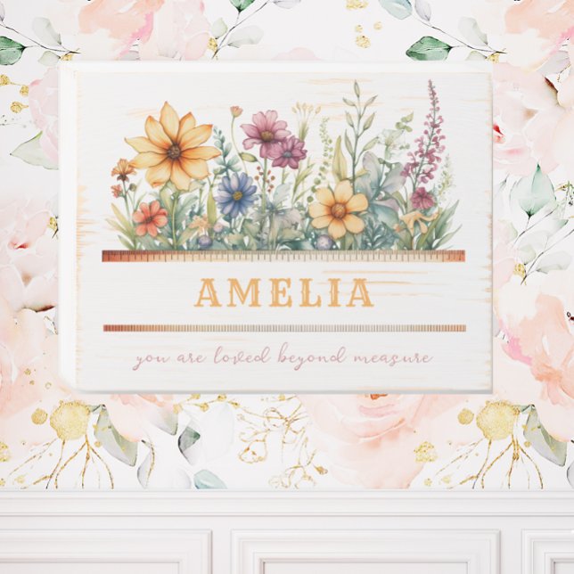 Loved Beyond Measure Girls Nursery Wooden Box Sign (Creator Uploaded)