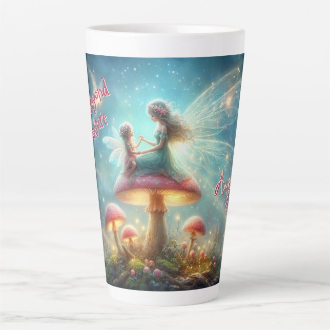 Loved Beyond Measure Personalized Fairy Latte Mug (Front)