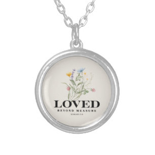 Loved Beyond Measure – Romans 5:8 Christian Bible Silver Plated Necklace
