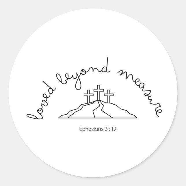 Loved Beyond Measure Sticker Christian Faith Bible (Front)
