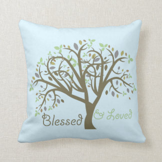 Loved & Blessed accent pillow. Throw Pillow