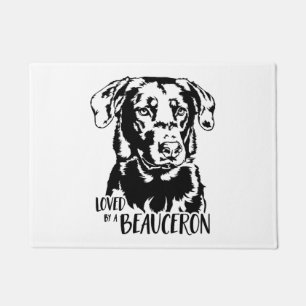 Loved by a Beauceron dog mom dog saying Doormat