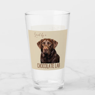 Loved By A Chocolate Lab Labrador Dog Lover  Glass