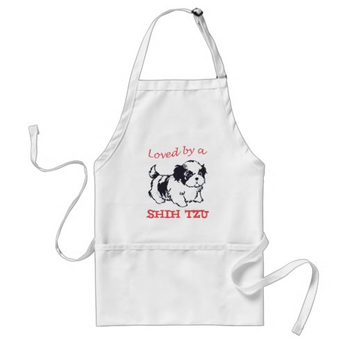 Loved by a Shih Tzu Adult Apron