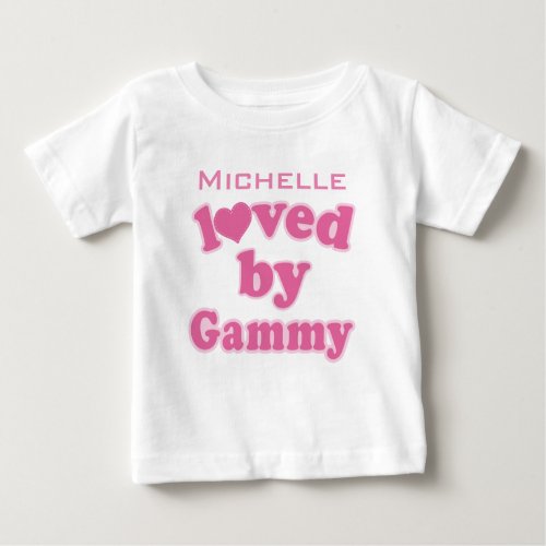 Loved By Gammy Personalized Grandchild T_shirt