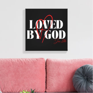 Loved by God – John 3:16 Canvas Print