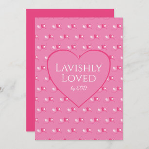 LOVED BY GOD Pink Hearts Custom Valentines Day