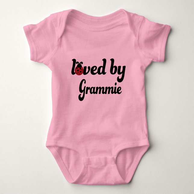 Loved By Grammie Gift Baby Bodysuit (Front)