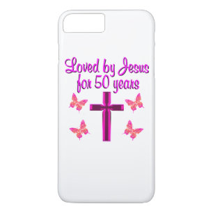 LOVED BY JESUS FOR 50 YEARS iPhone 8 PLUS/7 PLUS CASE