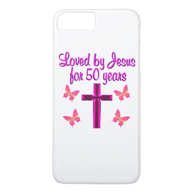 LOVED BY JESUS FOR 50 YEARS Case-Mate iPhone CASE (Back)