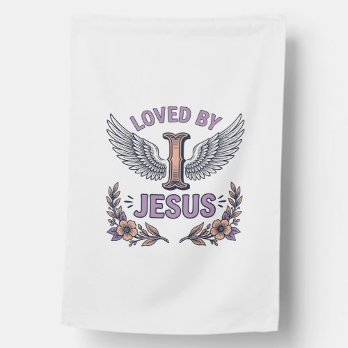 Loved By Jesus Vintage Christian Floral T-Shirt De House Flag
