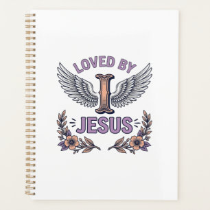 Loved By Jesus Vintage Christian Floral T-Shirt De Planner