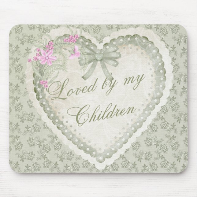 Loved By My Children Mousepad (Front)