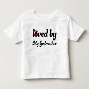 Loved By My Godmother ladybug toddler girls tee
