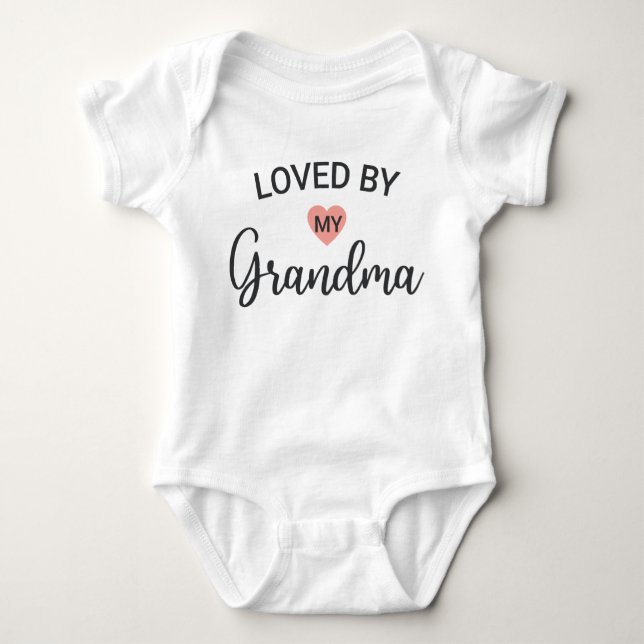Loved By My Grandma Baby Bodysuit (Front)