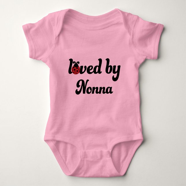 Loved By Nonna Gift Baby Bodysuit (Front)