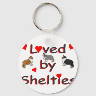 Loved by shelties keychain