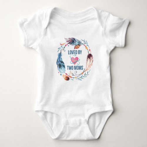 Loved By Two Moms Bohemian Baby Romper