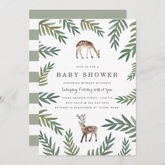 Loved Dearly Baby Shower Invitation (Front/Back)