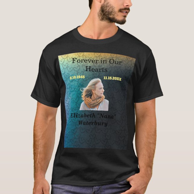 Loved Forever In Our Heart Nana Photo T-Shirt (Front)