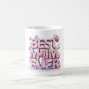 *~* Loved Hugs Mother Day Hearts Flowers 3-d AP72 Color Morph Mug
