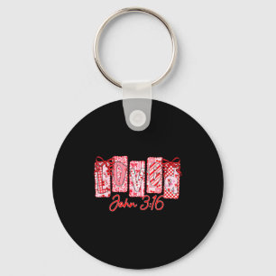 Loved John 3 16 Christian Loves Valentine's Day Go Keychain