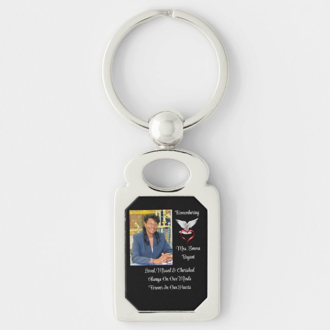 Loved, Missed & Cherished Memorial  Keychain (Front)