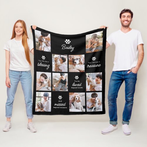 Loved & Missed Pet Dog Memorial 10-Photo Collage