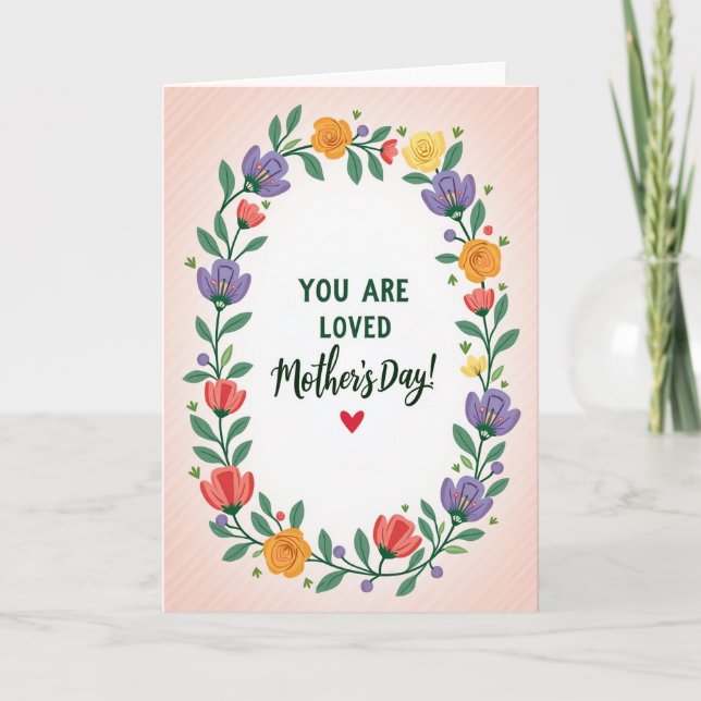 Loved Mother Greeting Card (Front)