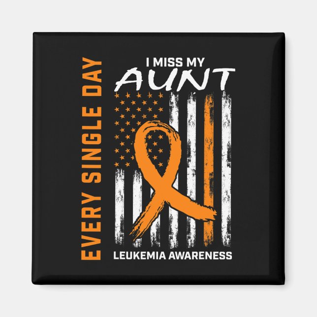 Loved One In Memory Of Aunt Leukemia Awareness Ame Magnet (Front)