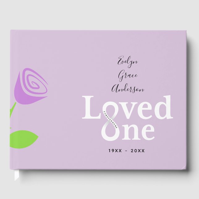 Loved One Memorial Service Guest Book (Front)