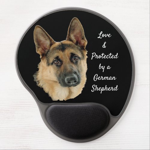 Loved  Protected by a German Shepherd Gel Mouse Pad