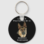Loved &amp; Protected By A German Shepherd Keychain at Zazzle
