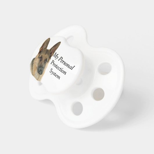 Loved & Protected by a German Shepherd Pacifier (Front Right)