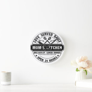 Loved Served Daily - Mom's Kitchen Clock